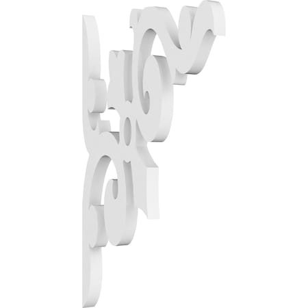 Ekena Millwork Whitman Architectural Grade PVC Bracket , 5/8"W X 6 1/2"D X 11"H BKTP01X06X11WH